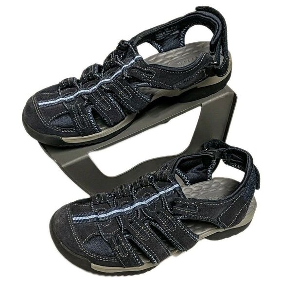 Clarks Privo Pr!vo Women Hiking Sandals Navy Size 9M Comfort Slip On - Picture 1 of 12